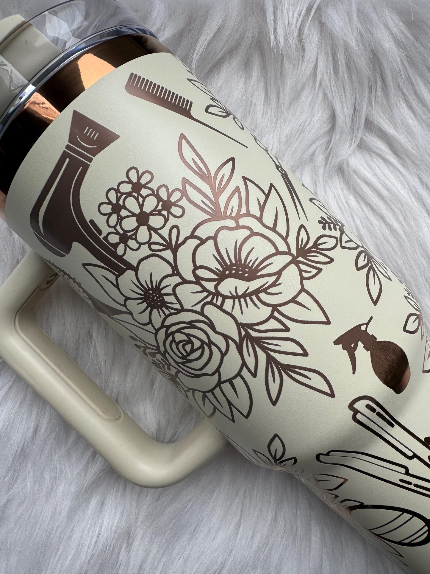 Hairdresser gift 40 oz engraved tumbler~ Hairdressers give the best blowjobs~ Hairdresser Tumbler