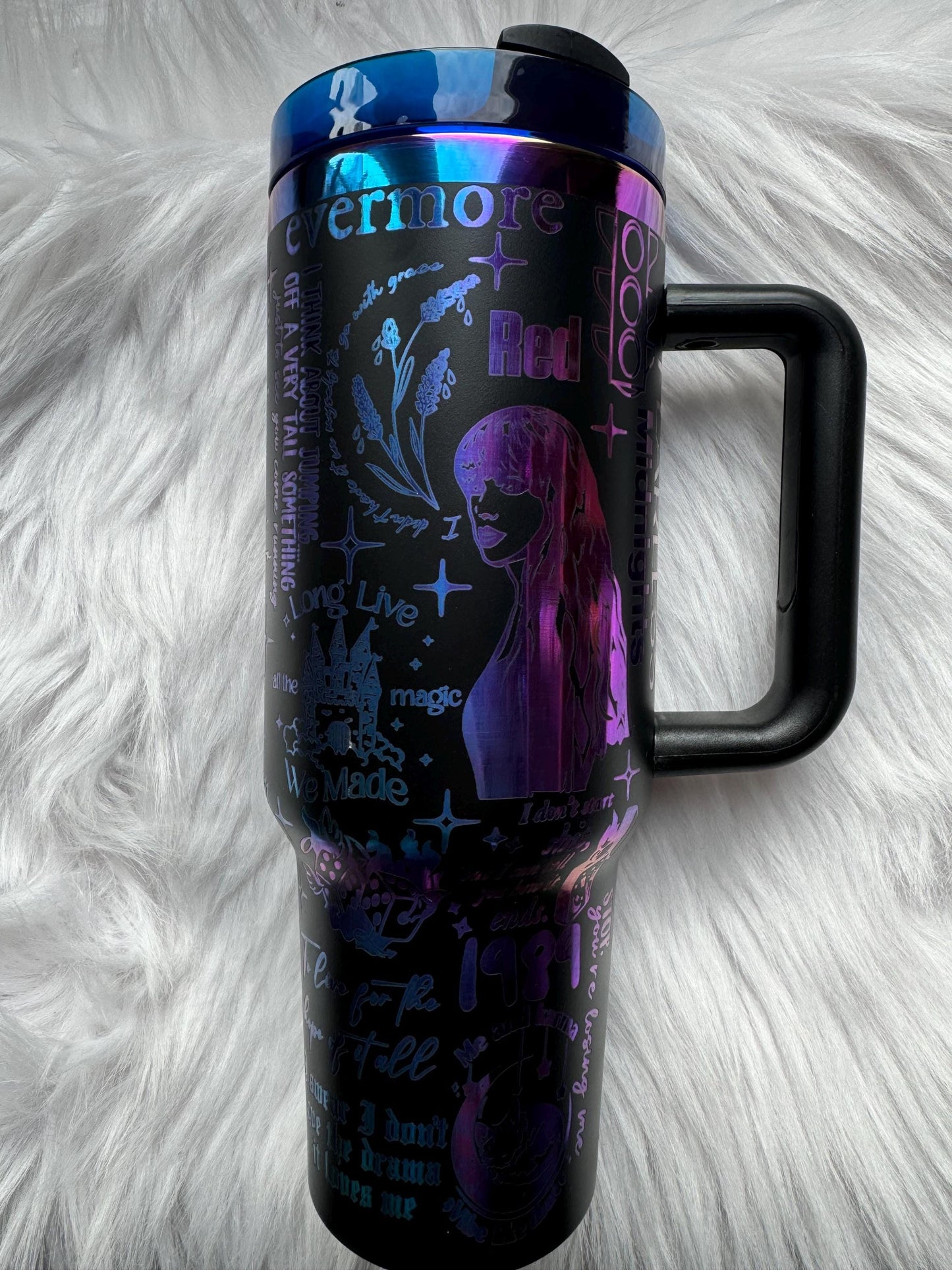 T Swift inspired 40 oz engraved tumbler~ Music lover gift~ Chroma tumbler dupe~ TS Tumbler