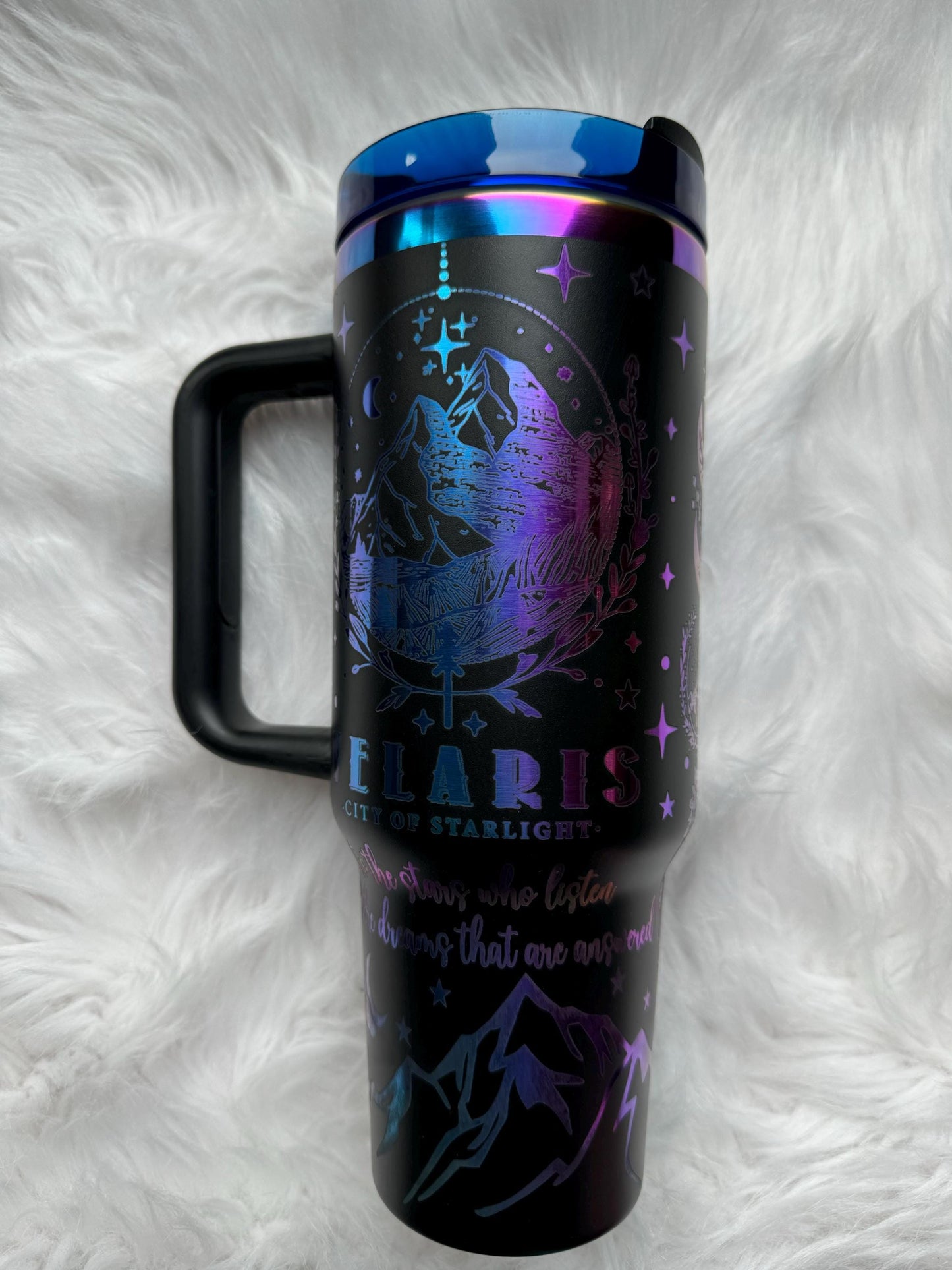 ACOTA 40 oz engraved tumbler~ Velari city of Starlight~ Insulated hot and cold 40 oz Tumbler ~Custom Engraved Tumbler~Fourth Wing