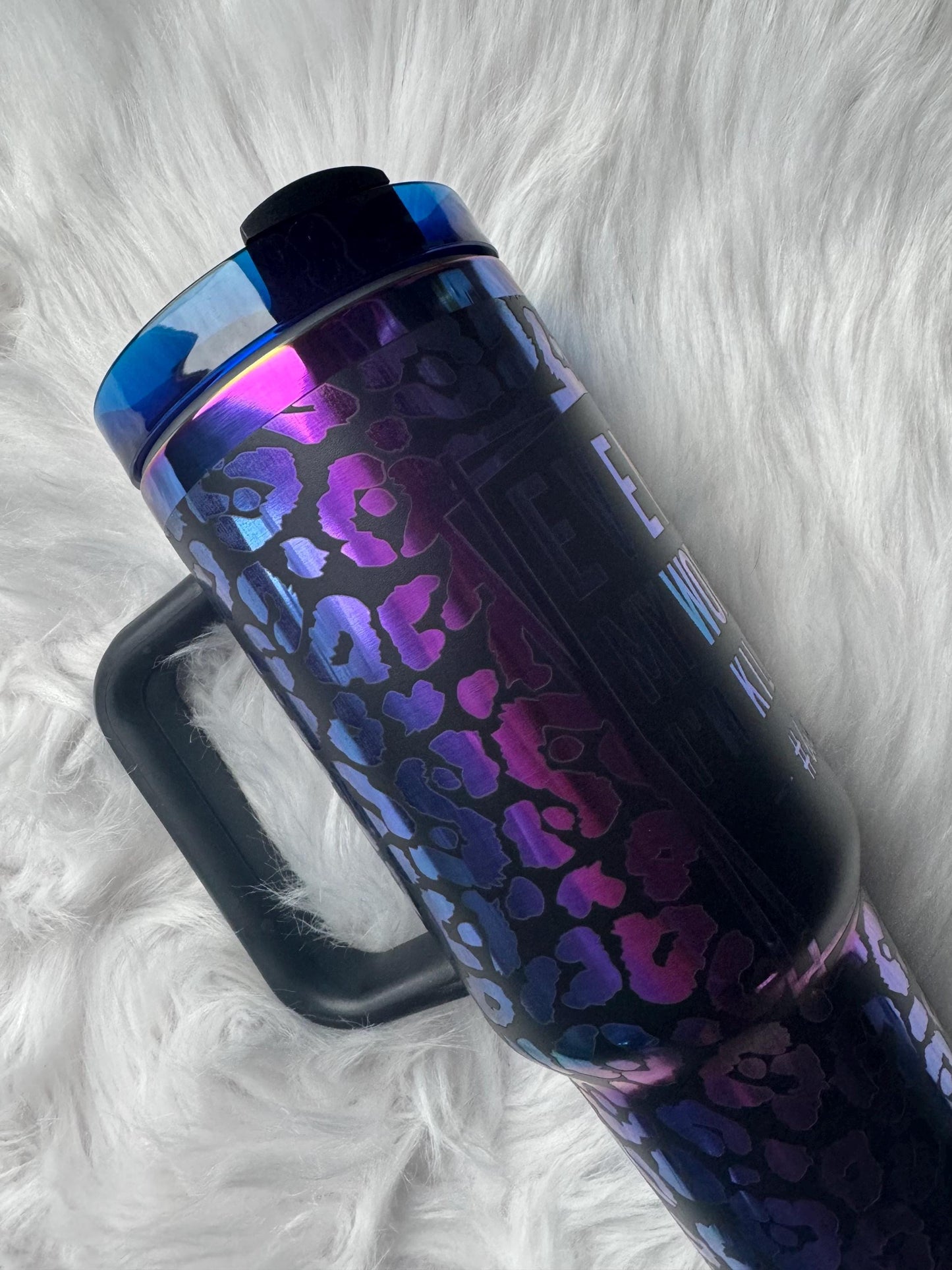 Boss babe oz engraved tumbler~ Boss babe gift~ Insulated hot and cold 40 oz Tumbler ~Custom Engraved Tumbler~ Black Chroma