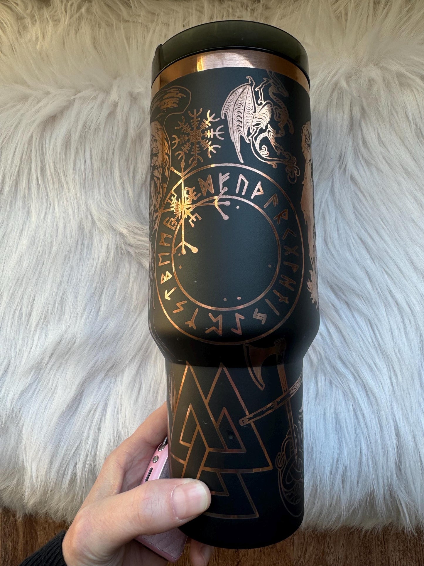 Viking 40 oz engraved tumbler~ Viking design Tumbler