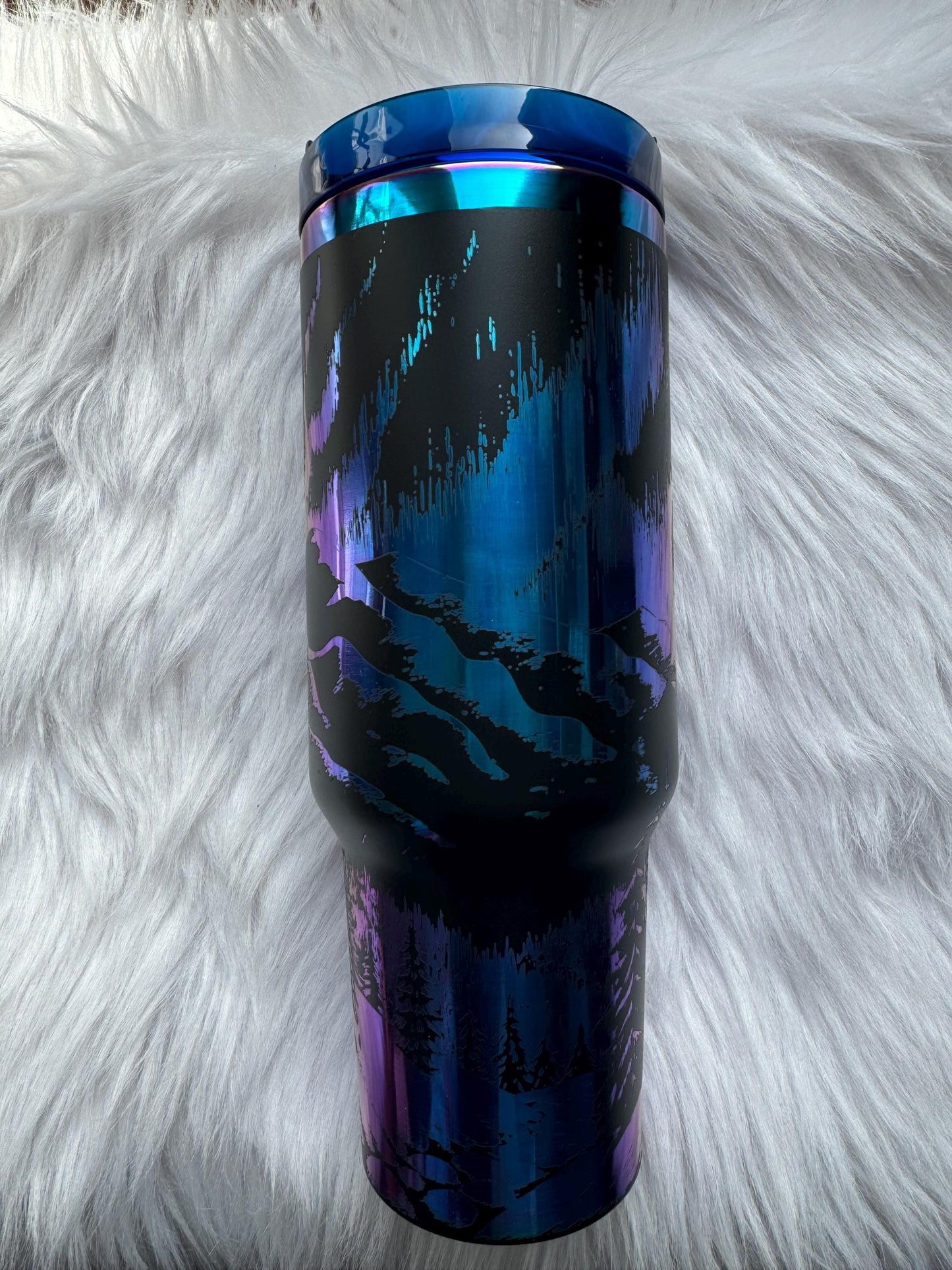 Northern Lights 40 oz engraved tumbler~ Norther Lights lover gift~ Chroma tumbler dupe