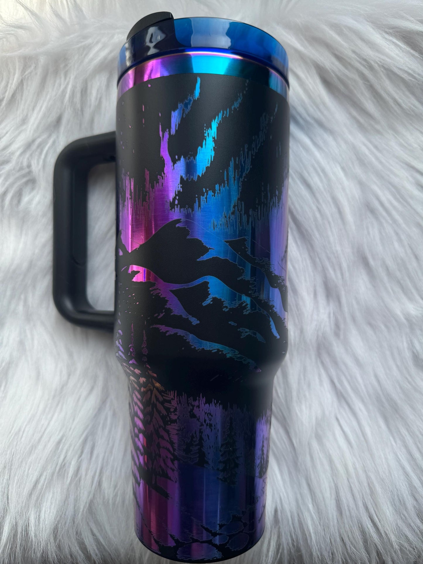 Northern Lights 40 oz engraved tumbler~ Norther Lights lover gift~ Chroma tumbler dupe