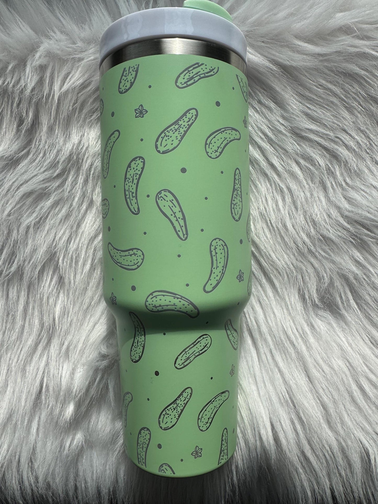 Pickle 40 oz engraved tumbler~ Pickle lover gift~ Chroma tumbler dupe~ Pickle Tumbler