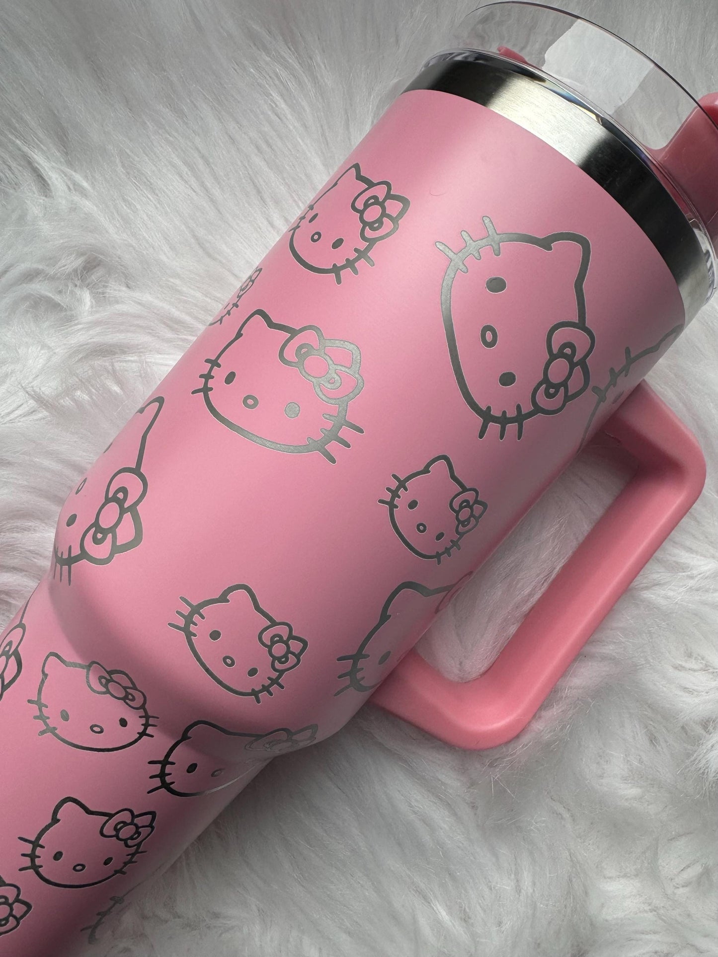 Hello Kitty 40 oz engraved tumbler~ Hello Kitty lover gift~ Chroma tumbler dupe~ Hello Kitty Tumbler