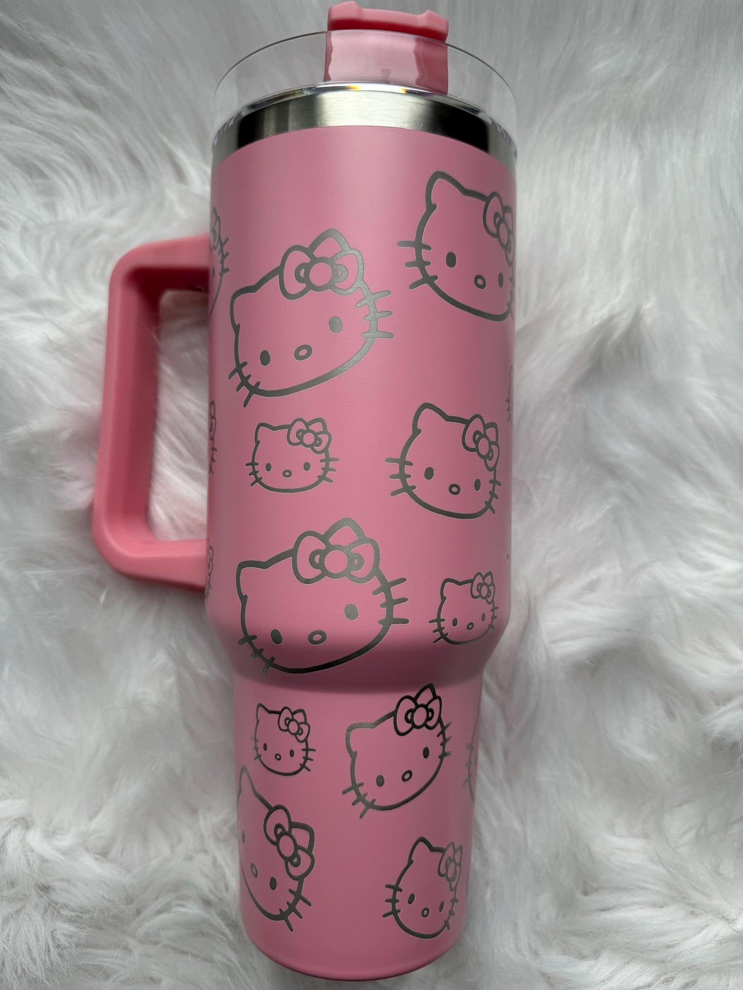 Hello Kitty 40 oz engraved tumbler~ Hello Kitty lover gift~ Chroma tumbler dupe~ Hello Kitty Tumbler