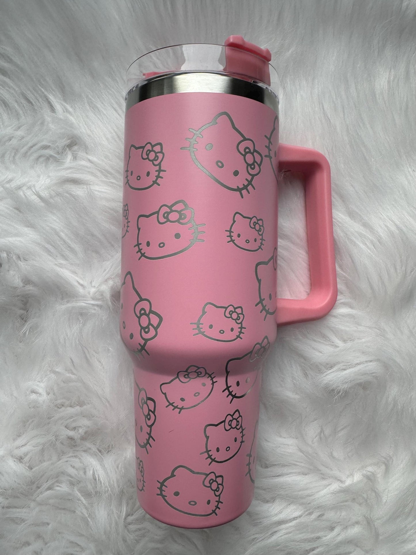 Hello Kitty 40 oz engraved tumbler~ Hello Kitty lover gift~ Chroma tumbler dupe~ Hello Kitty Tumbler