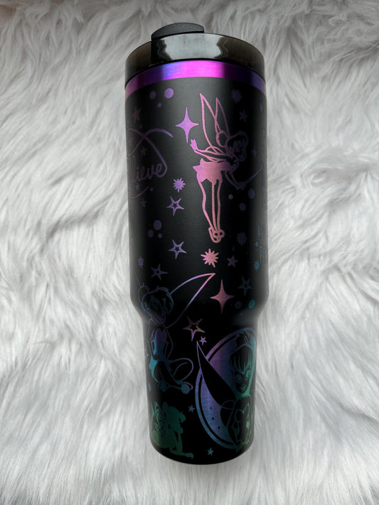 Fairy tumbler~ Fairy lover gift~ Insulated hot and cold 40 oz Tumbler ~Custom Engraved Tumbler~