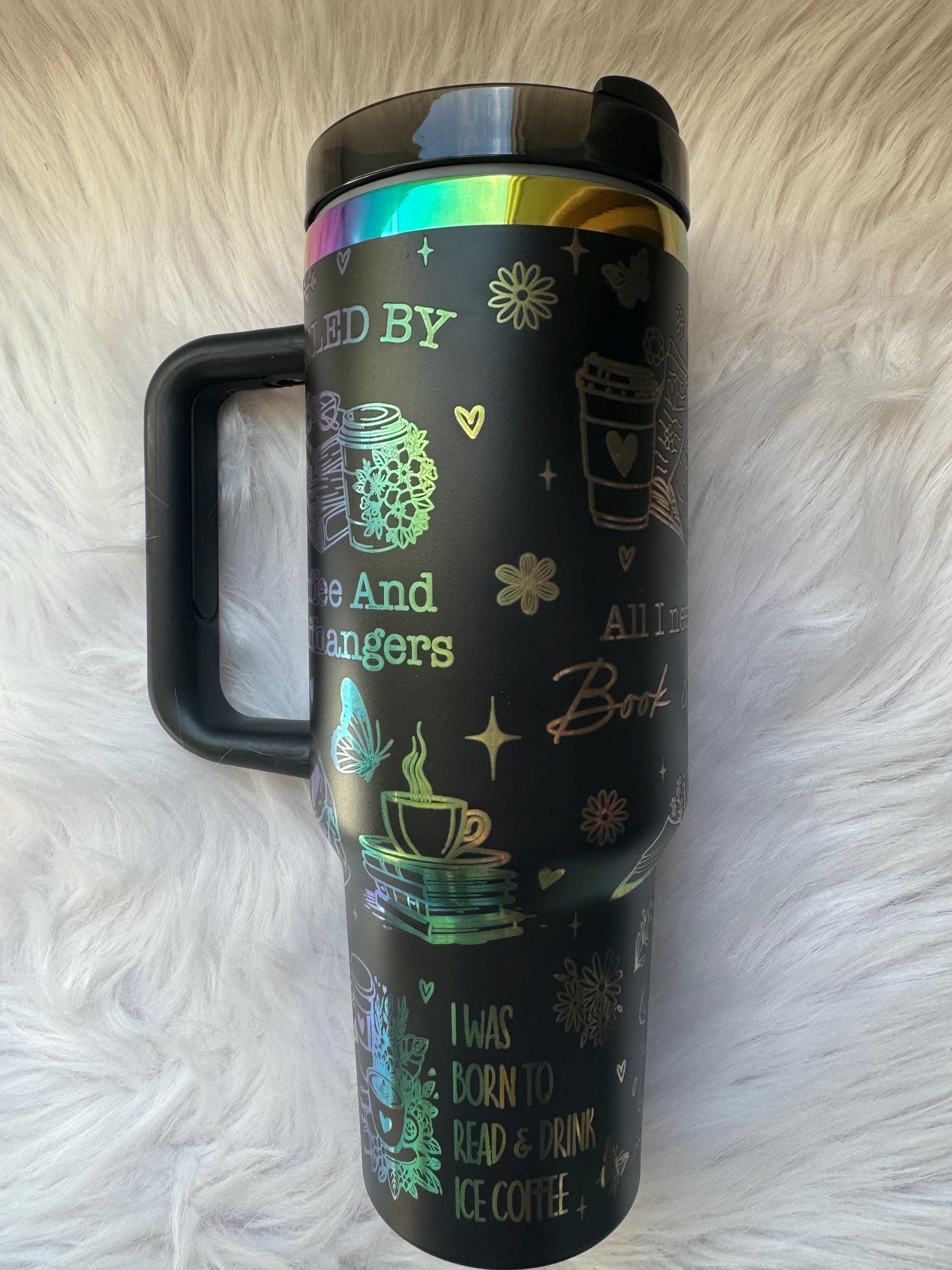 Book Lover engraved tumbler~ Book lover gift~ Insulated hot and cold 40 oz Tumbler ~Custom Engraved Tumbler~