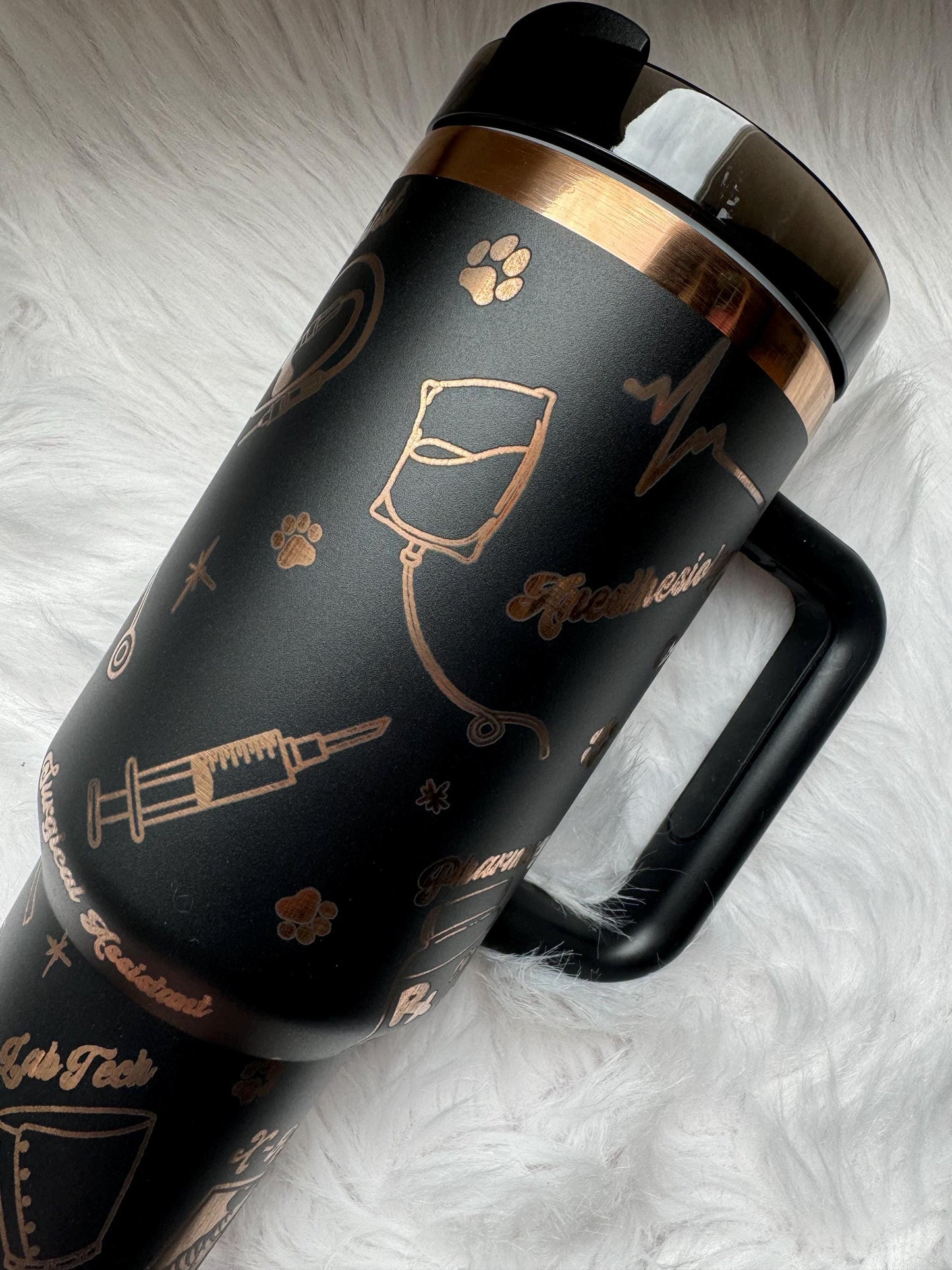 Vet Tech engraved tumbler~ Vet Tech gift~ Insulated hot and cold 40 oz Tumbler ~Custom Engraved Tumbler~