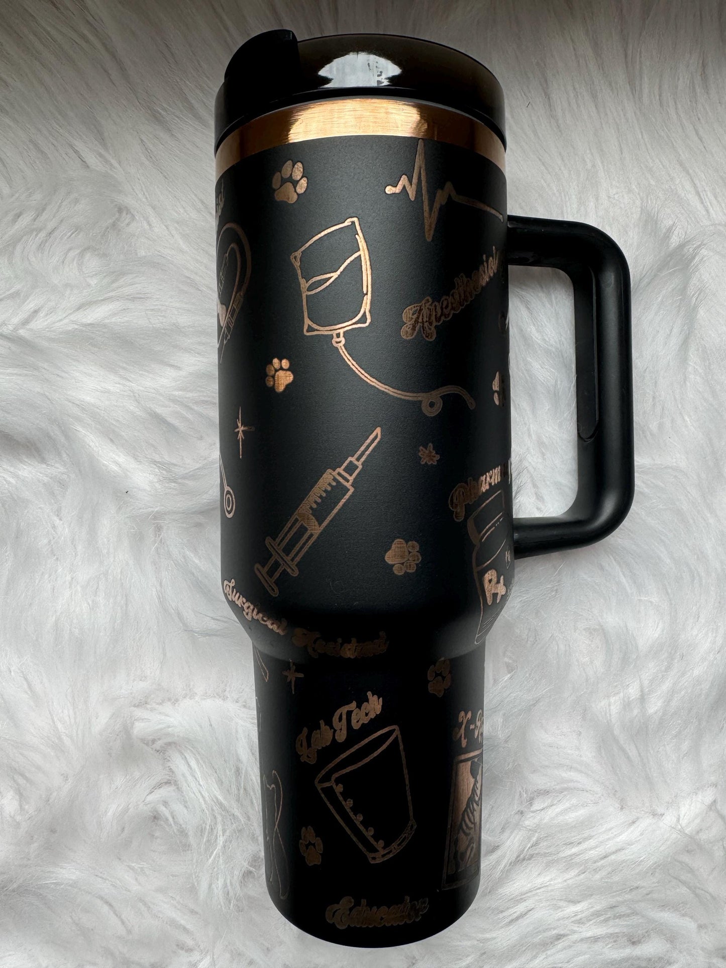 Vet Tech engraved tumbler~ Vet Tech gift~ Insulated hot and cold 40 oz Tumbler ~Custom Engraved Tumbler~