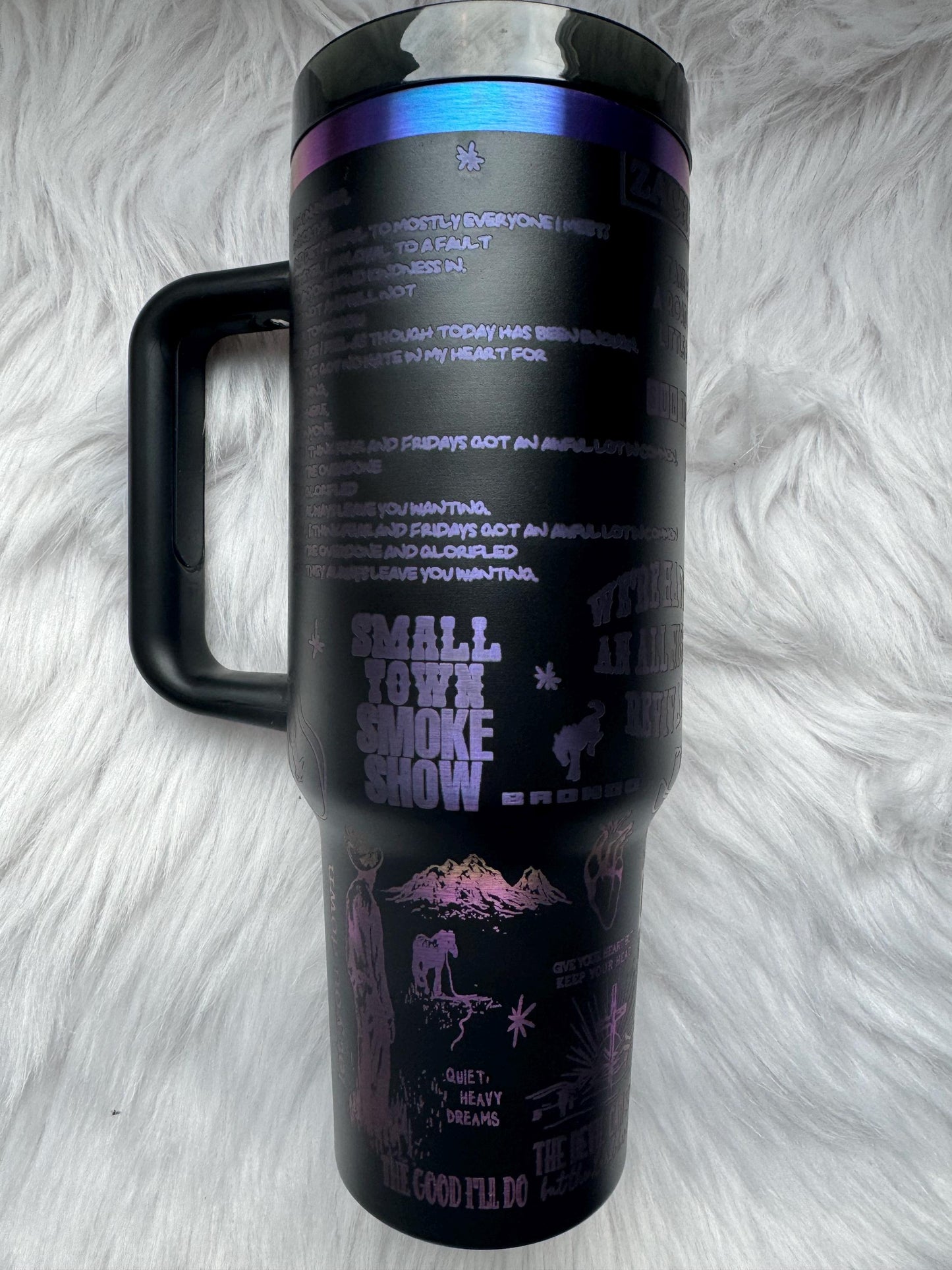 Zach B engraved tumbler~ Zach B lover gift~ Insulated hot and cold 40 oz Tumbler ~Custom Engraved Tumbler~