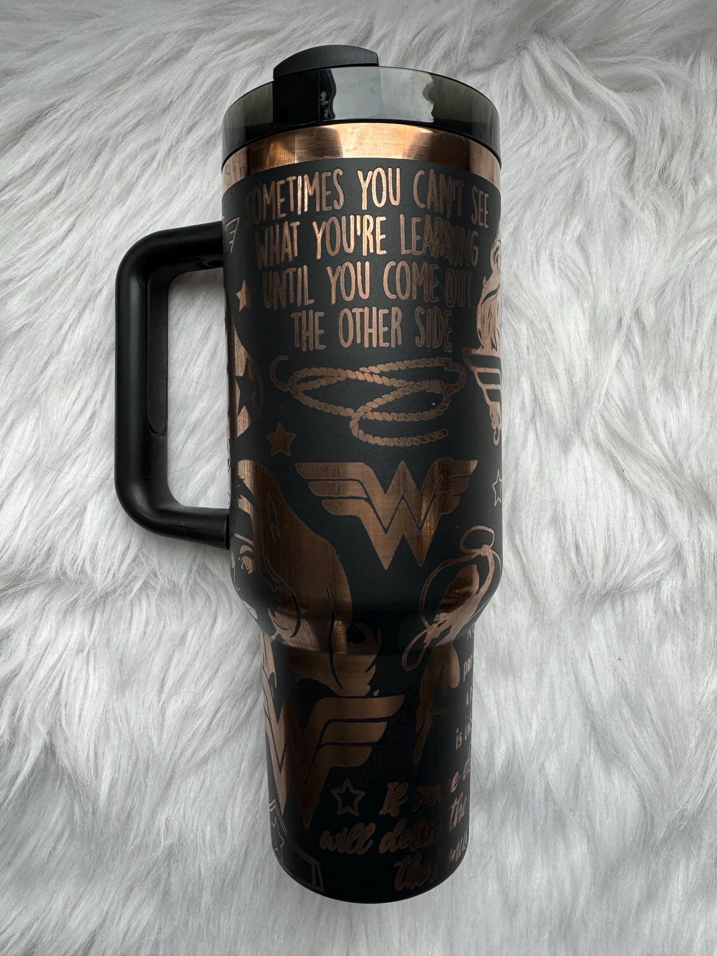 Wonder Hero Woman engraved tumbler~ Wonder Hero lover gift~ Insulated hot and cold 40 oz Tumbler ~Custom Engraved Tumbler~