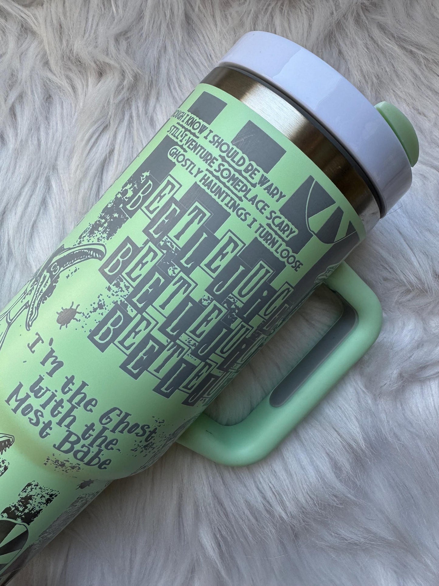Beetle J 40 oz engraved tumbler~ Beetle J lover gift~ Insulated hot and cold 40 oz Tumbler ~Custom Engraved Tumbler~Cat mom gift