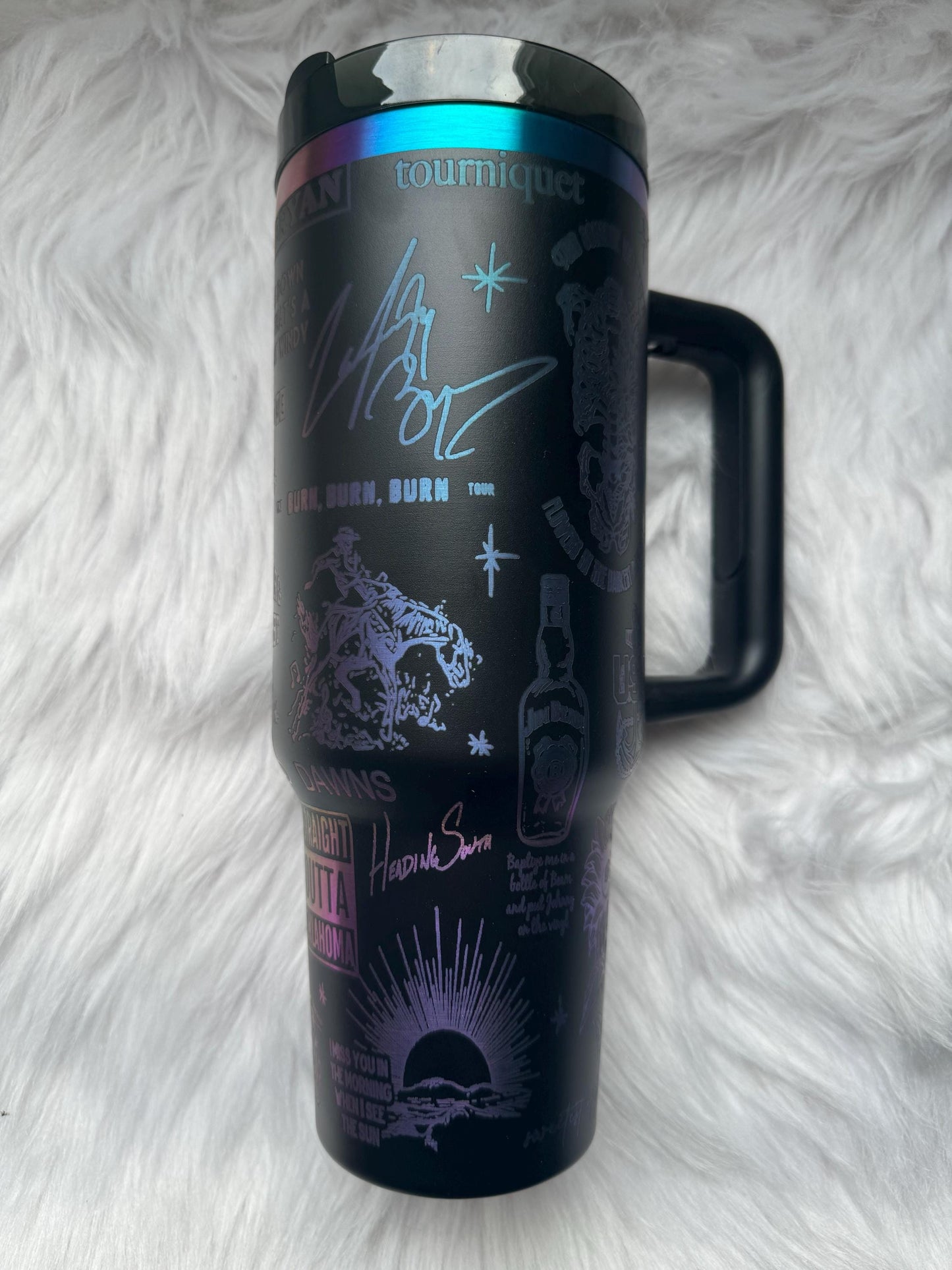 Zach B engraved tumbler~ Zach B lover gift~ Insulated hot and cold 40 oz Tumbler ~Custom Engraved Tumbler~