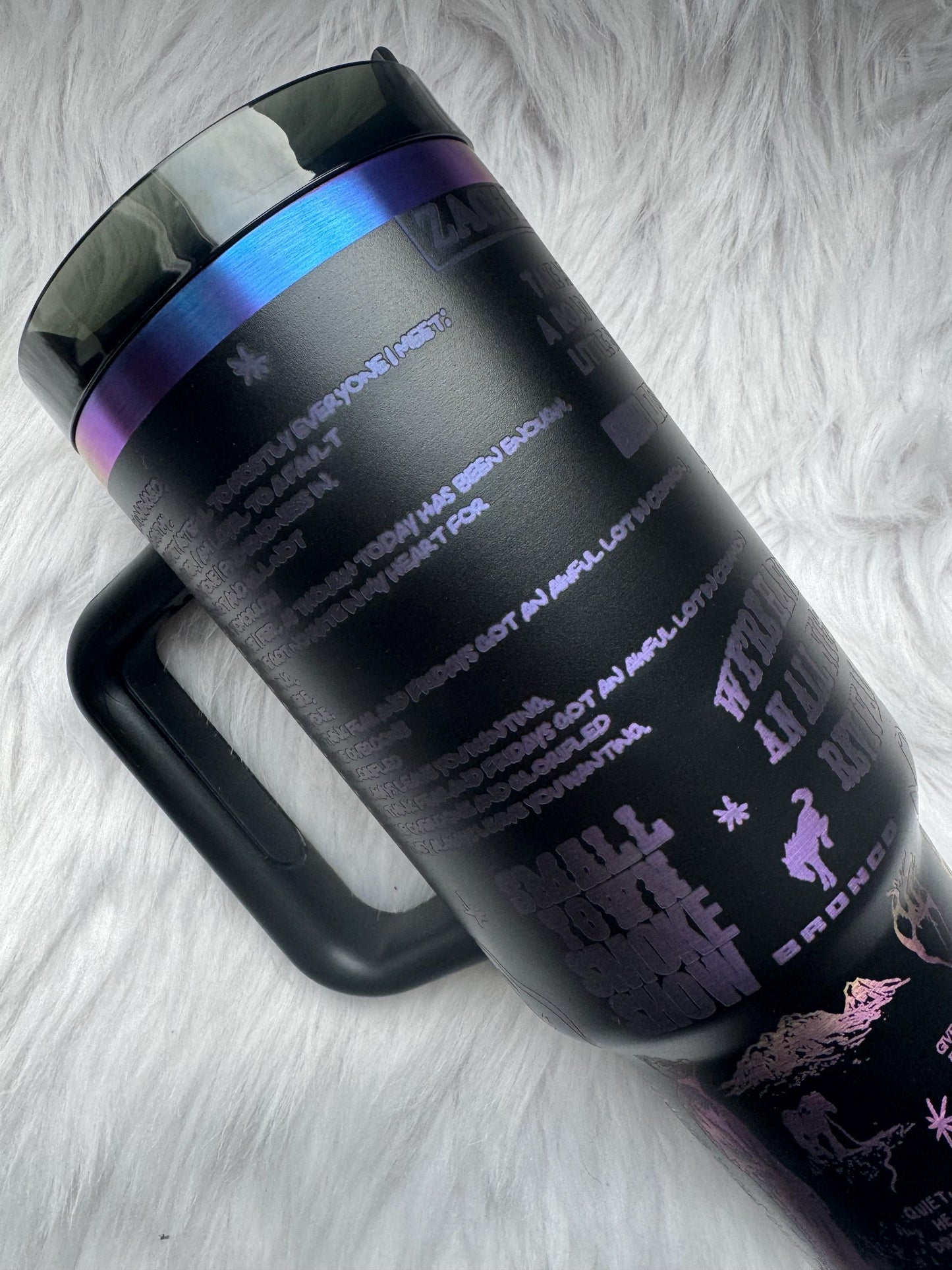 Zach B engraved tumbler~ Zach B lover gift~ Insulated hot and cold 40 oz Tumbler ~Custom Engraved Tumbler~