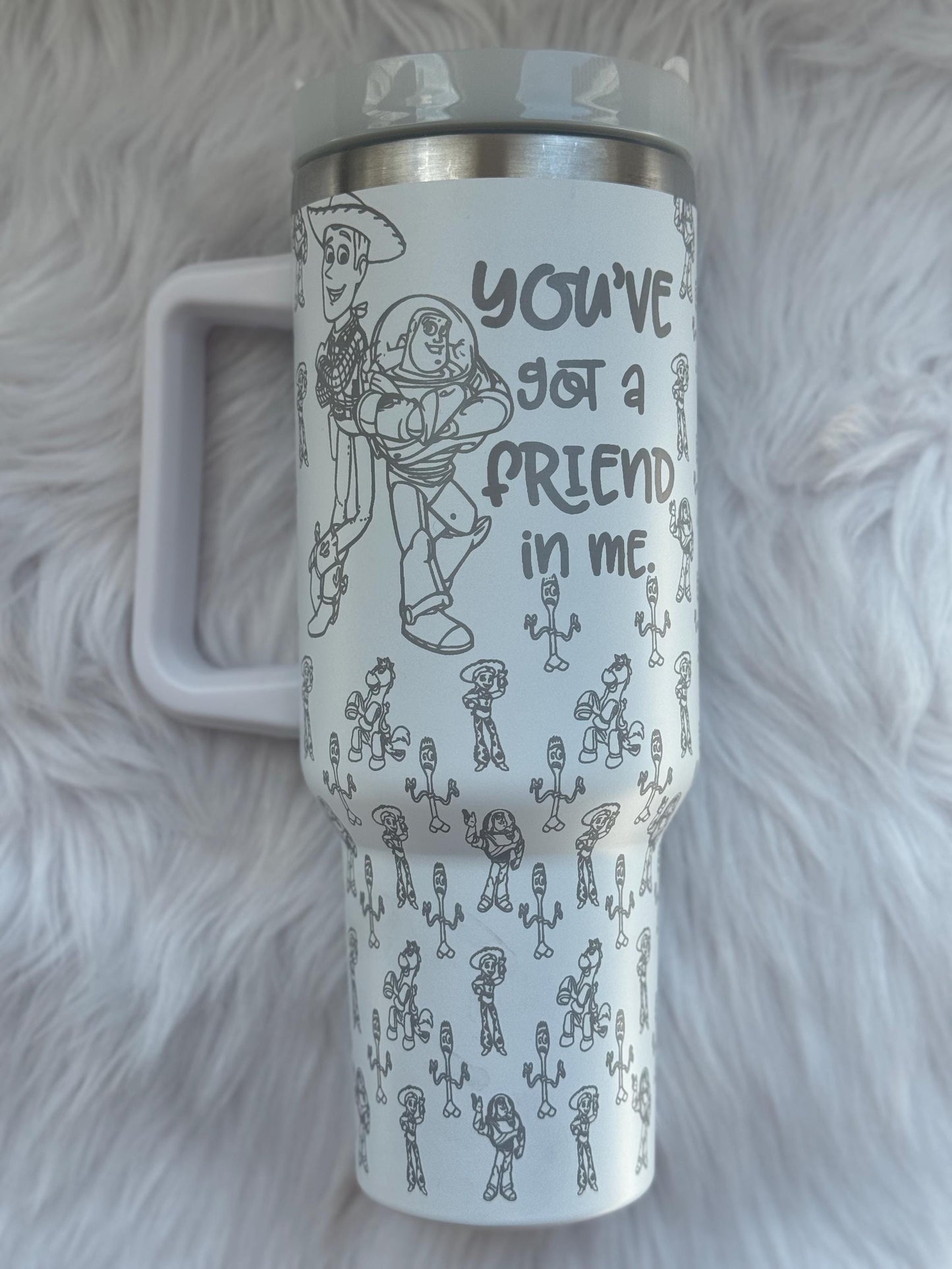 Friend 40 oz engraved tumbler~ Insulated hot and cold 40 oz Tumbler ~Custom Engraved Tumbler~ Luxury wrap
