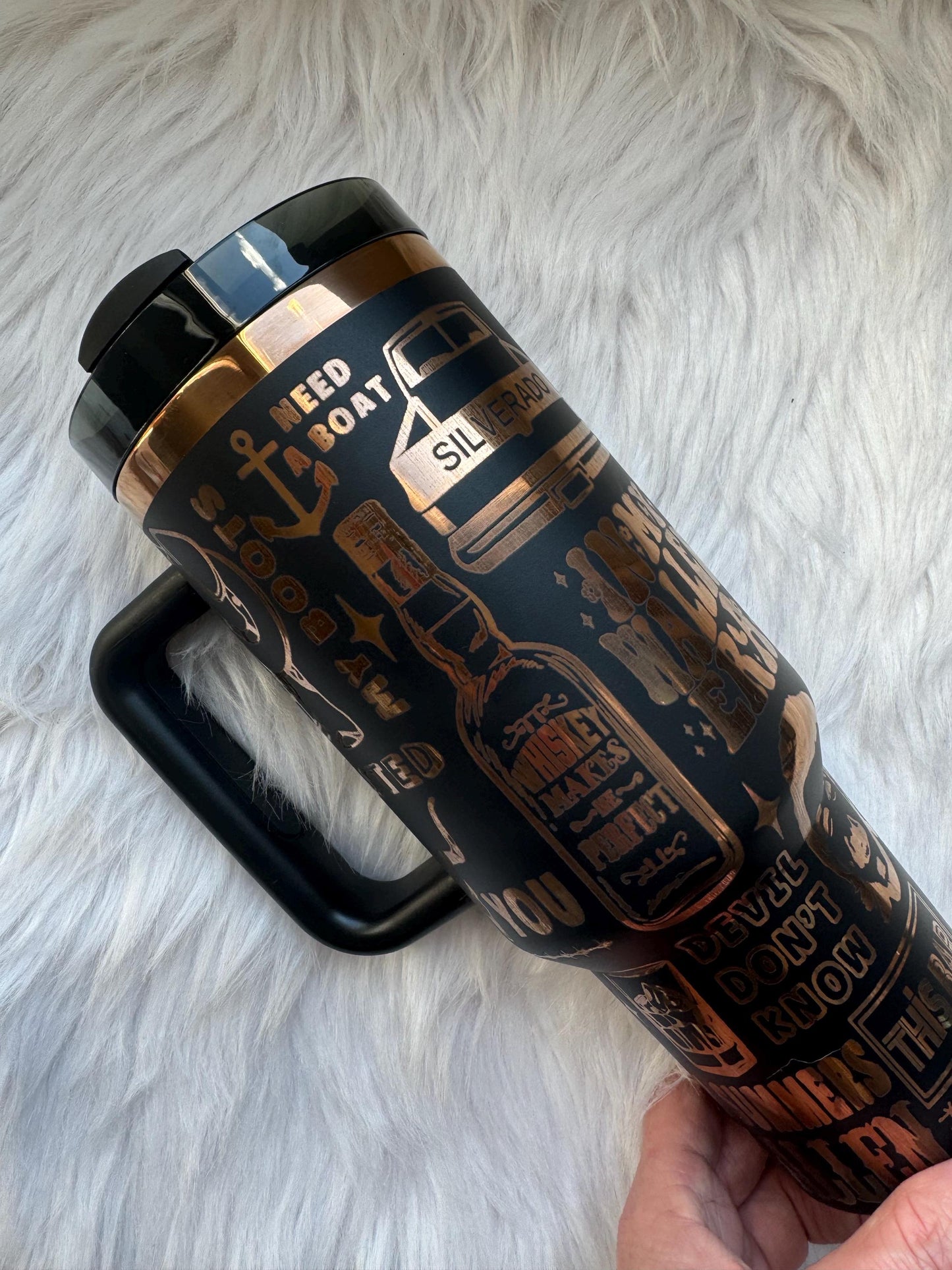 Morgan W 40 oz engraved tumbler~ Morgan W inspired Tumbler Insulated hot and cold 40 oz Tumbler ~Custom Engraved Tumbler
