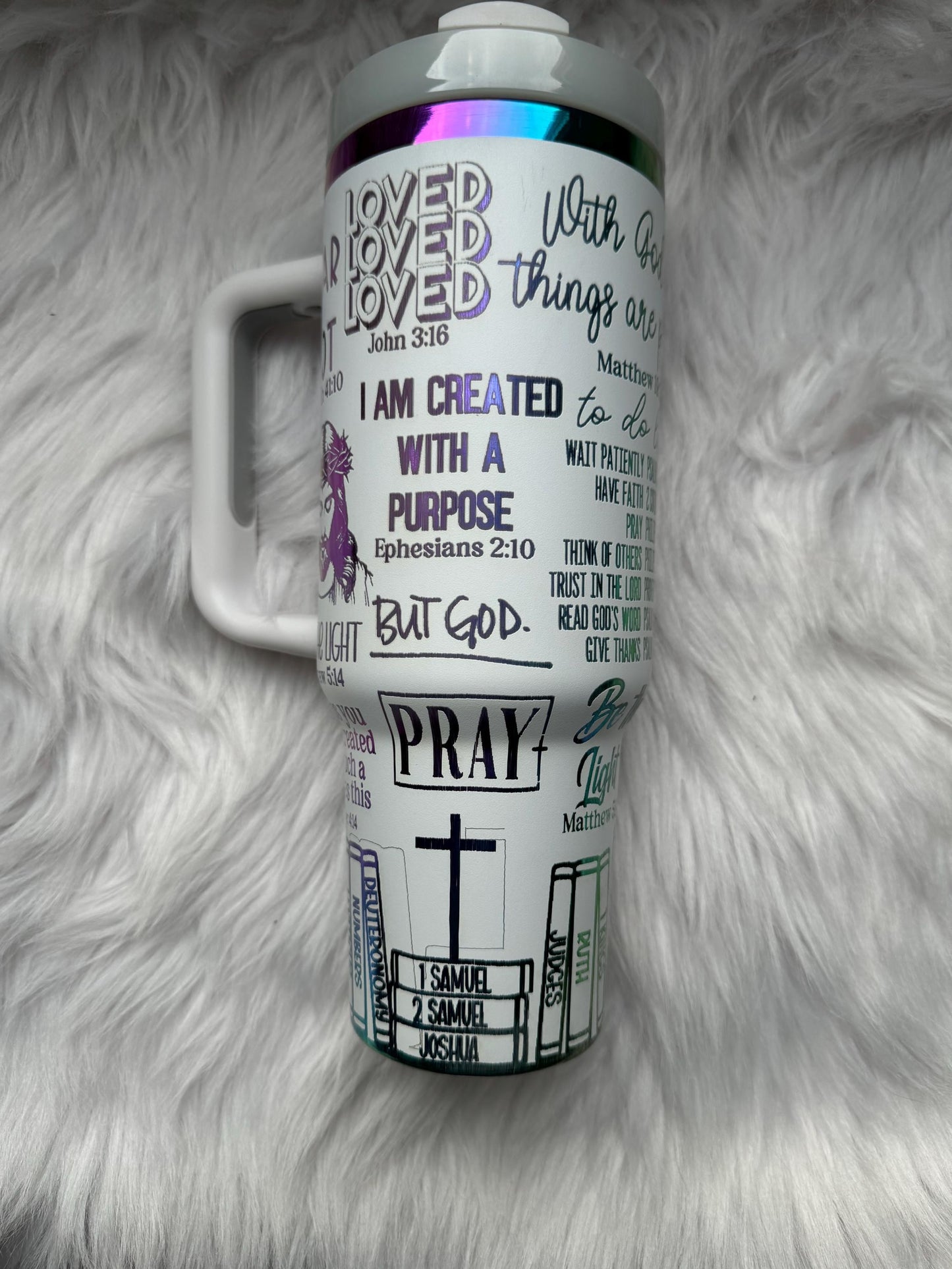 Faith 40 oz engraved tumbler~ Faith Tumbler gift~ Insulated hot and cold 40 oz Tumbler ~Custom Engraved Tumbler~