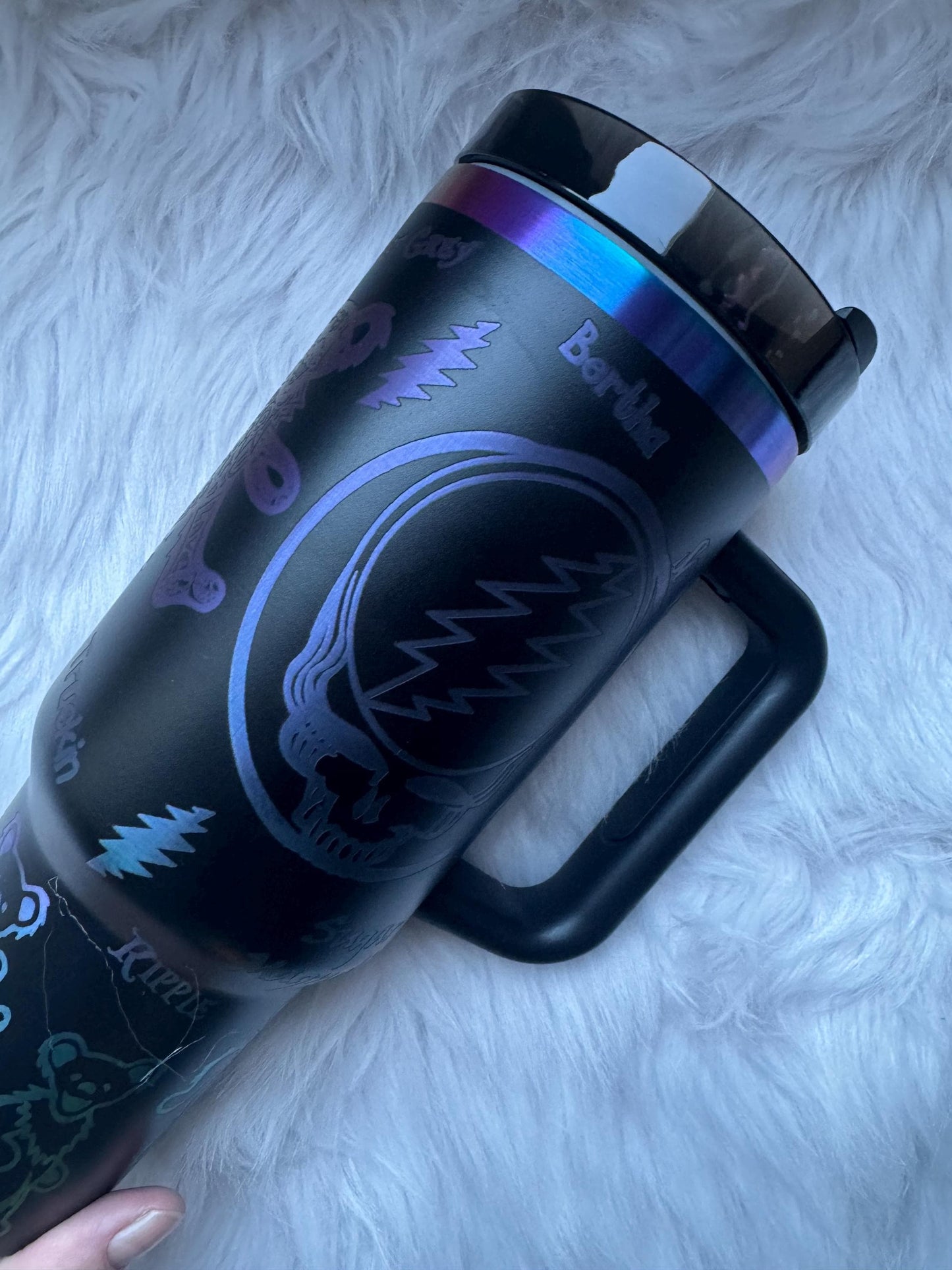 Greatful D engraved tumbler~ Greatful D lover gift~ Insulated hot and cold 40 oz Tumbler ~Custom Engraved Tumbler~
