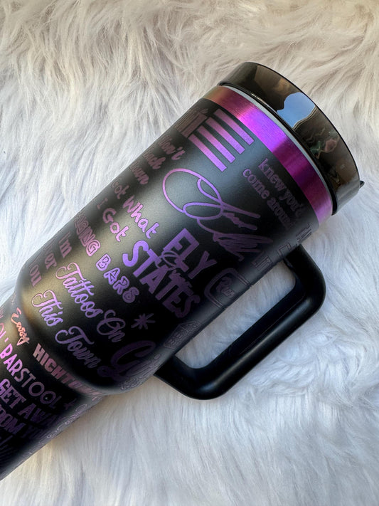 Aldean  engraved tumbler~ Aldean lover gift~ Insulated hot and cold 40 oz Tumbler ~Custom Engraved Tumbler~