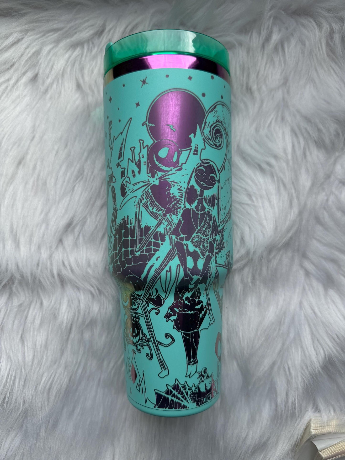 NBC engraved tumbler~ Nightmare Before lover gift~ Insulated hot and cold 40 oz Tumbler ~Custom Engraved Tumbler~