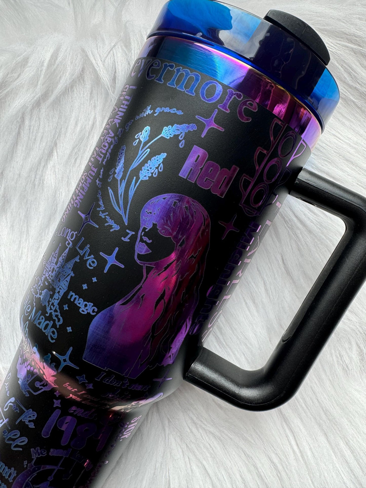 T Swift inspired 40 oz engraved tumbler~ Music lover gift~ Chroma tumbler dupe~ TS Tumbler
