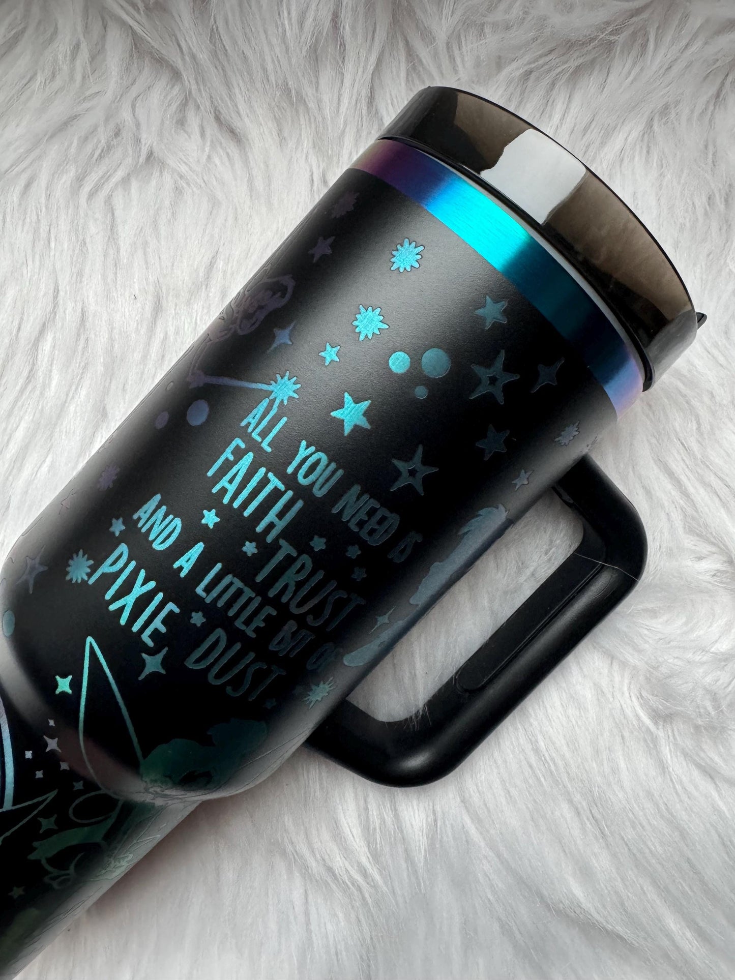 Fairy tumbler~ Fairy lover gift~ Insulated hot and cold 40 oz Tumbler ~Custom Engraved Tumbler~