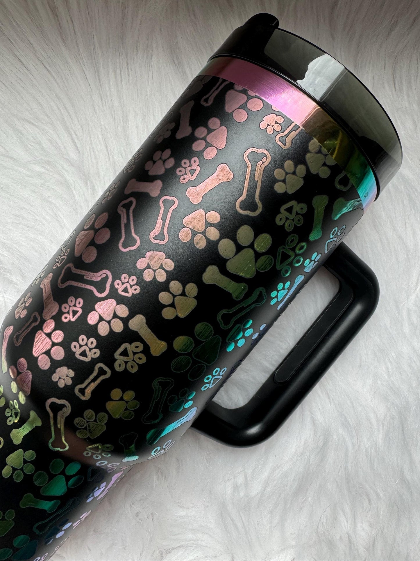 Dog Mom engraved tumbler~ Dog Mom gift~ Insulated hot and cold 40 oz Tumbler ~Custom Engraved Tumbler~