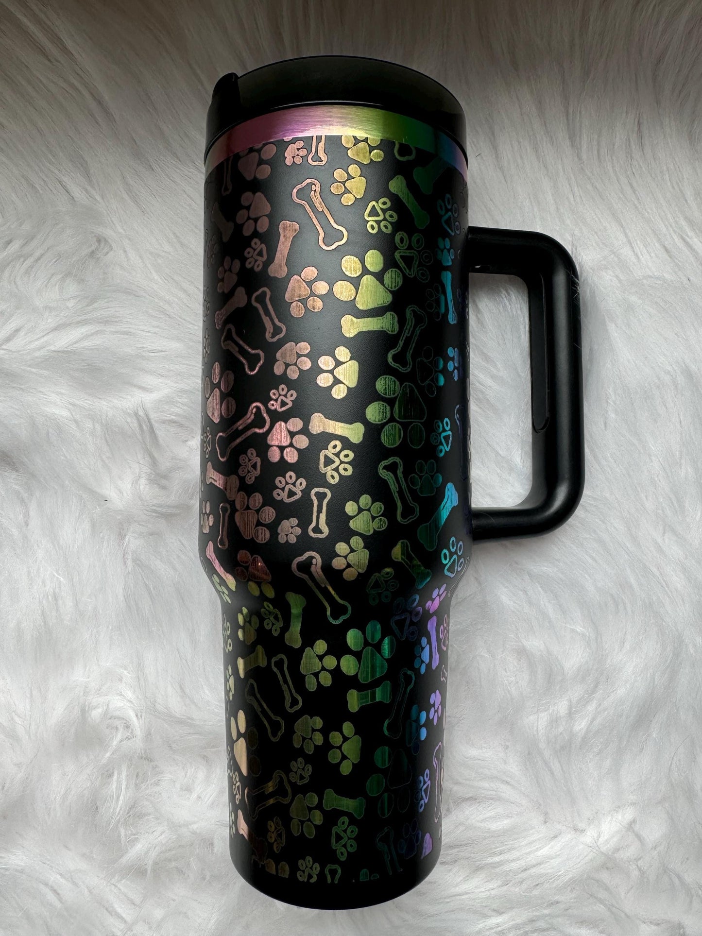 Dog Mom engraved tumbler~ Dog Mom gift~ Insulated hot and cold 40 oz Tumbler ~Custom Engraved Tumbler~