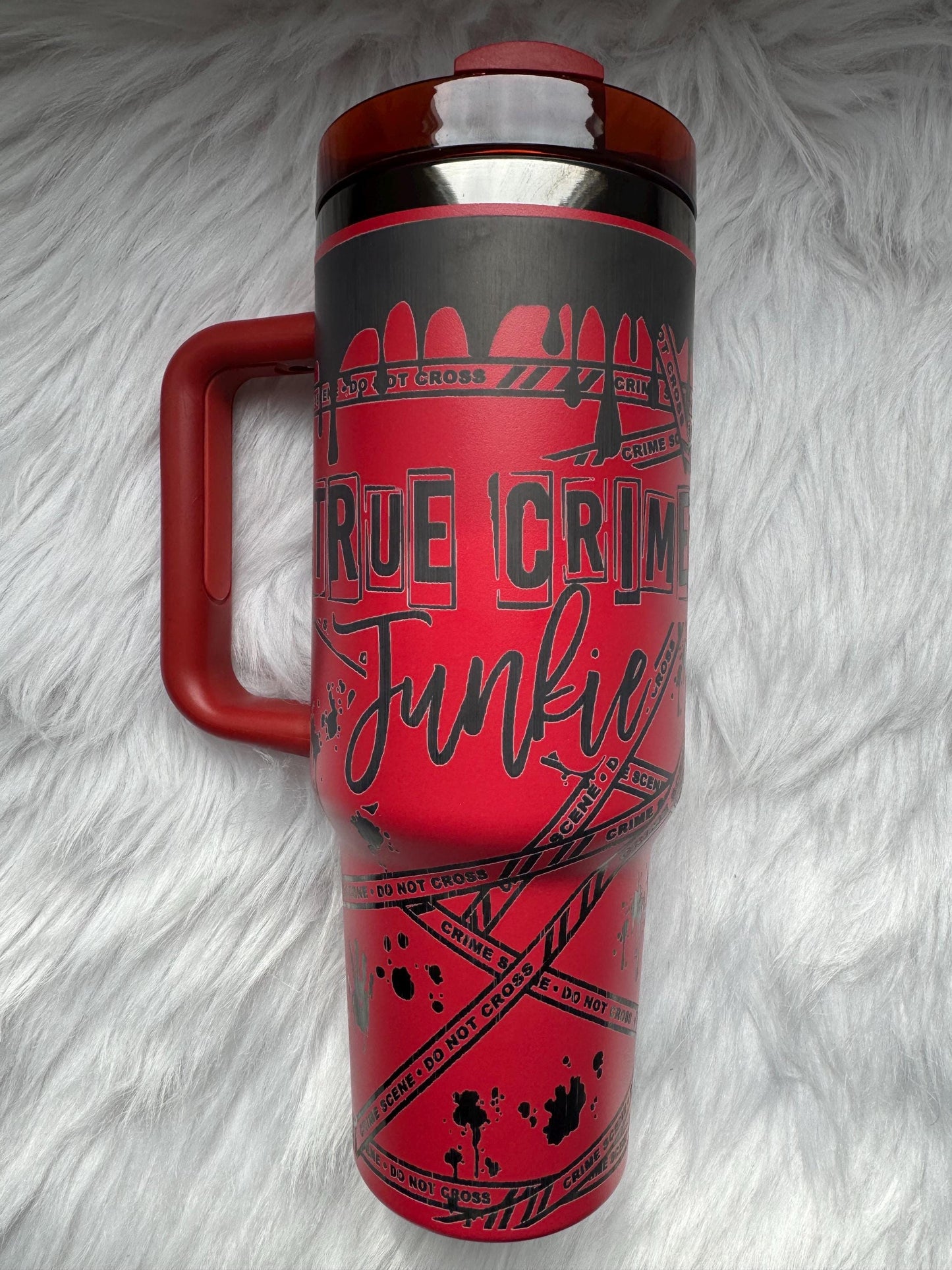 True Crime engraved tumbler~ True Crime lover gift~ Insulated hot and cold 40 oz Tumbler ~Custom Engraved Tumbler~