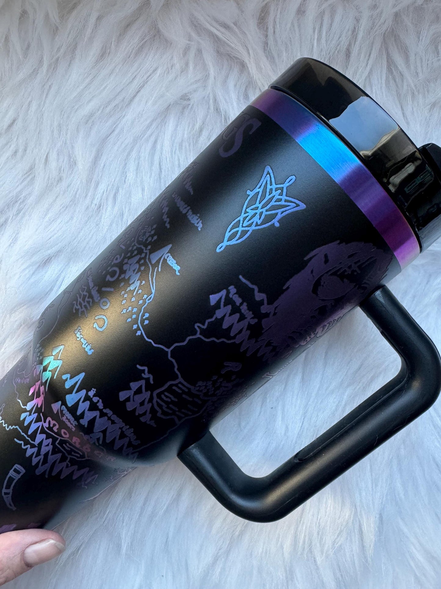 Lord of The Rings 40 oz engraved tumbler~ Lord of the Rings gift~Insulated  hot and cold 40 oz Tumbler ~Custom Engraved Tumbler~Black Chroma