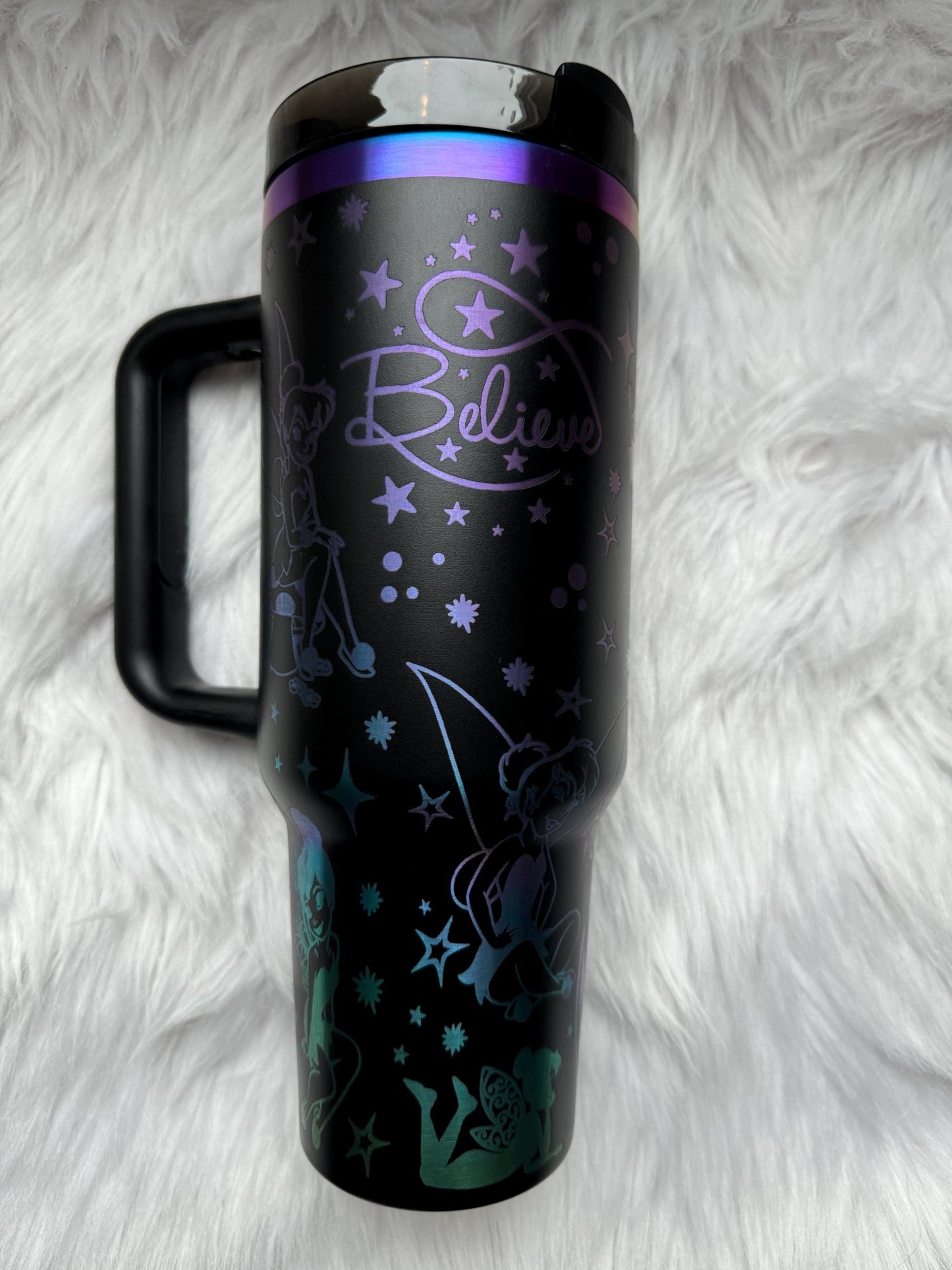 Fairy tumbler~ Fairy lover gift~ Insulated hot and cold 40 oz Tumbler ~Custom Engraved Tumbler~