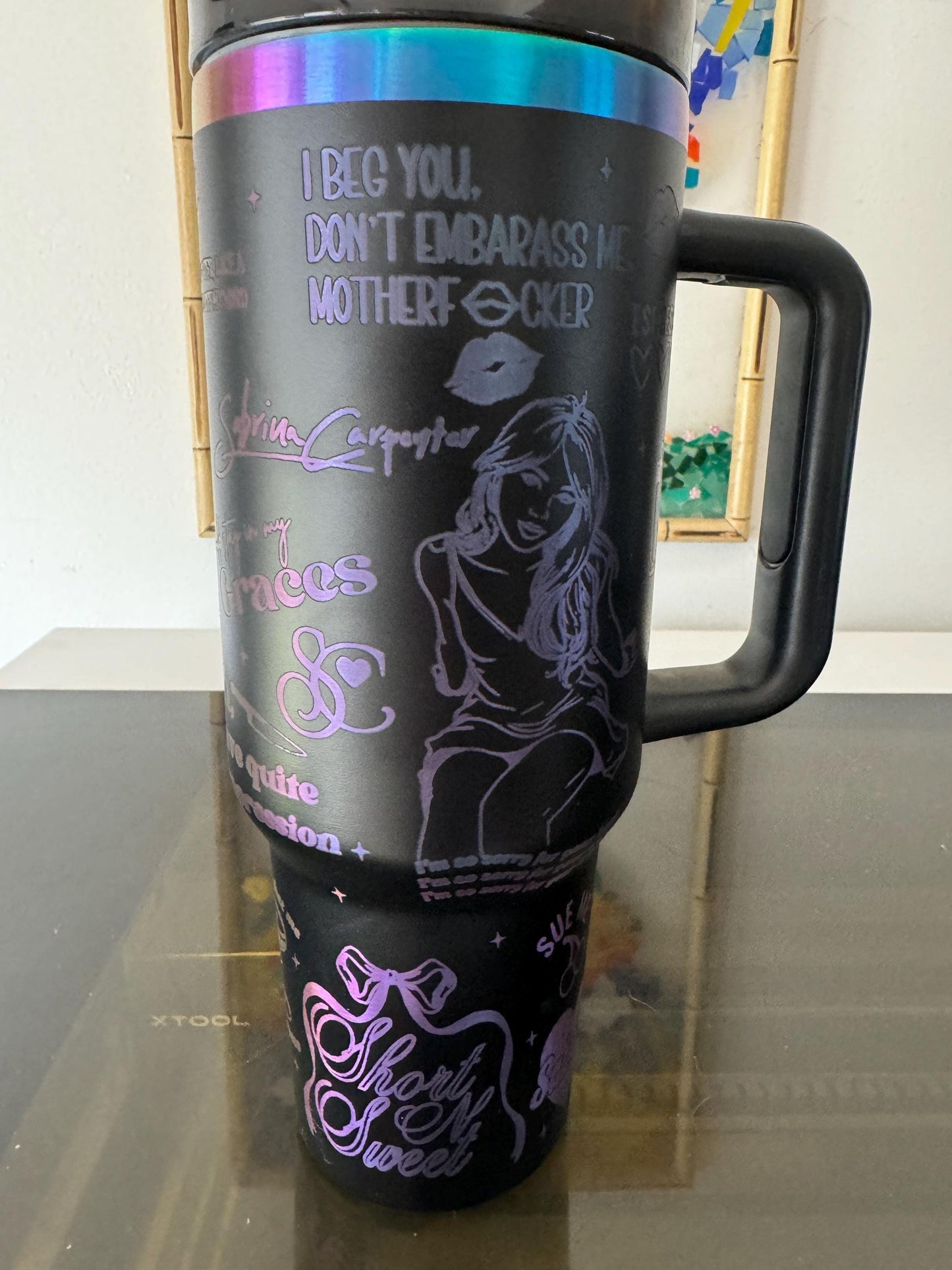 Sabrina C engraved tumbler~ Sabrina C lover gift~ Insulated hot and cold 40 oz Tumbler ~Custom Engraved Tumbler~