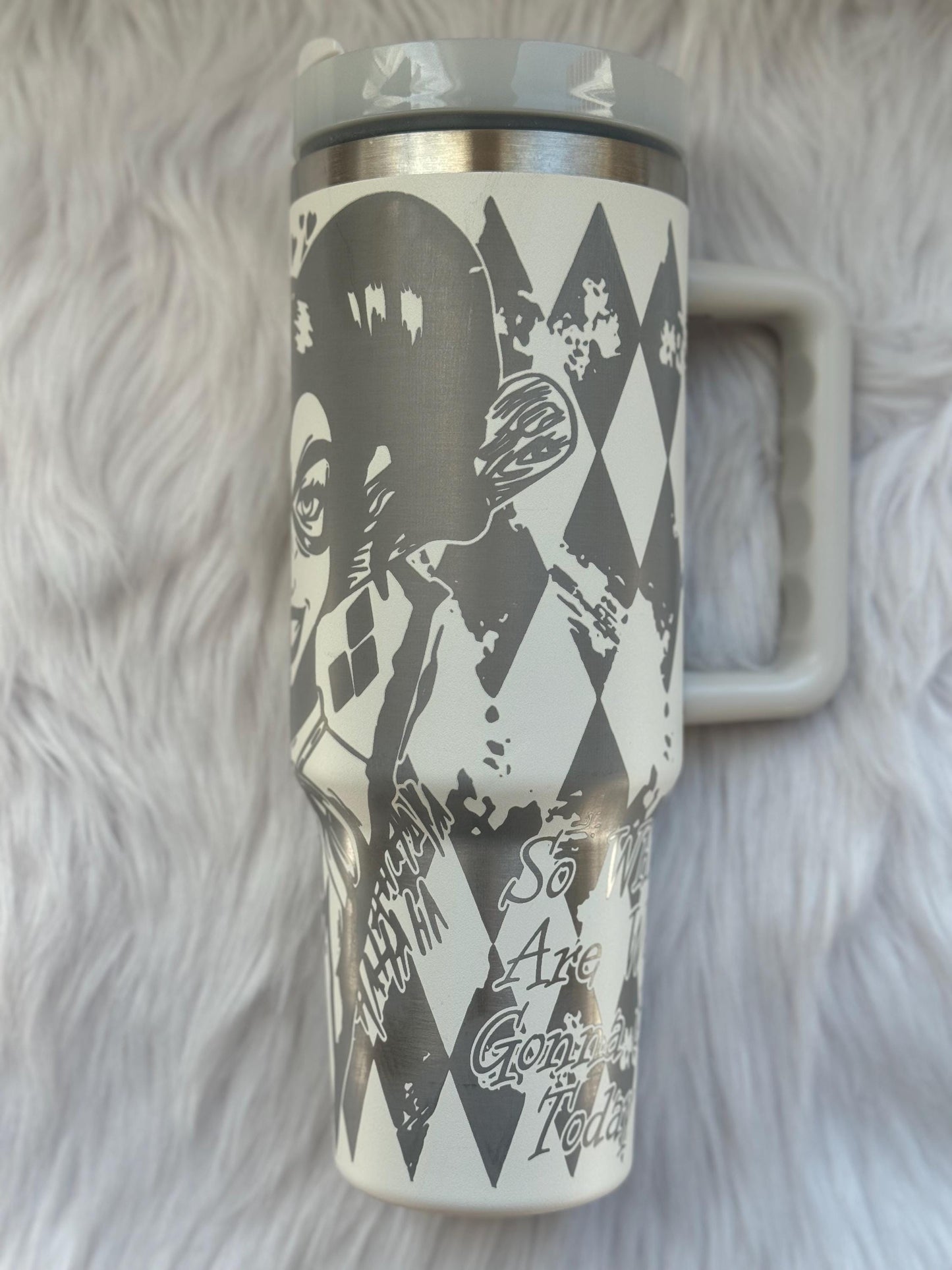 Movie Charachter 40 oz engraved tumbler~ Insulated hot and cold 40 oz Tumbler ~Custom Engraved Tumbler~