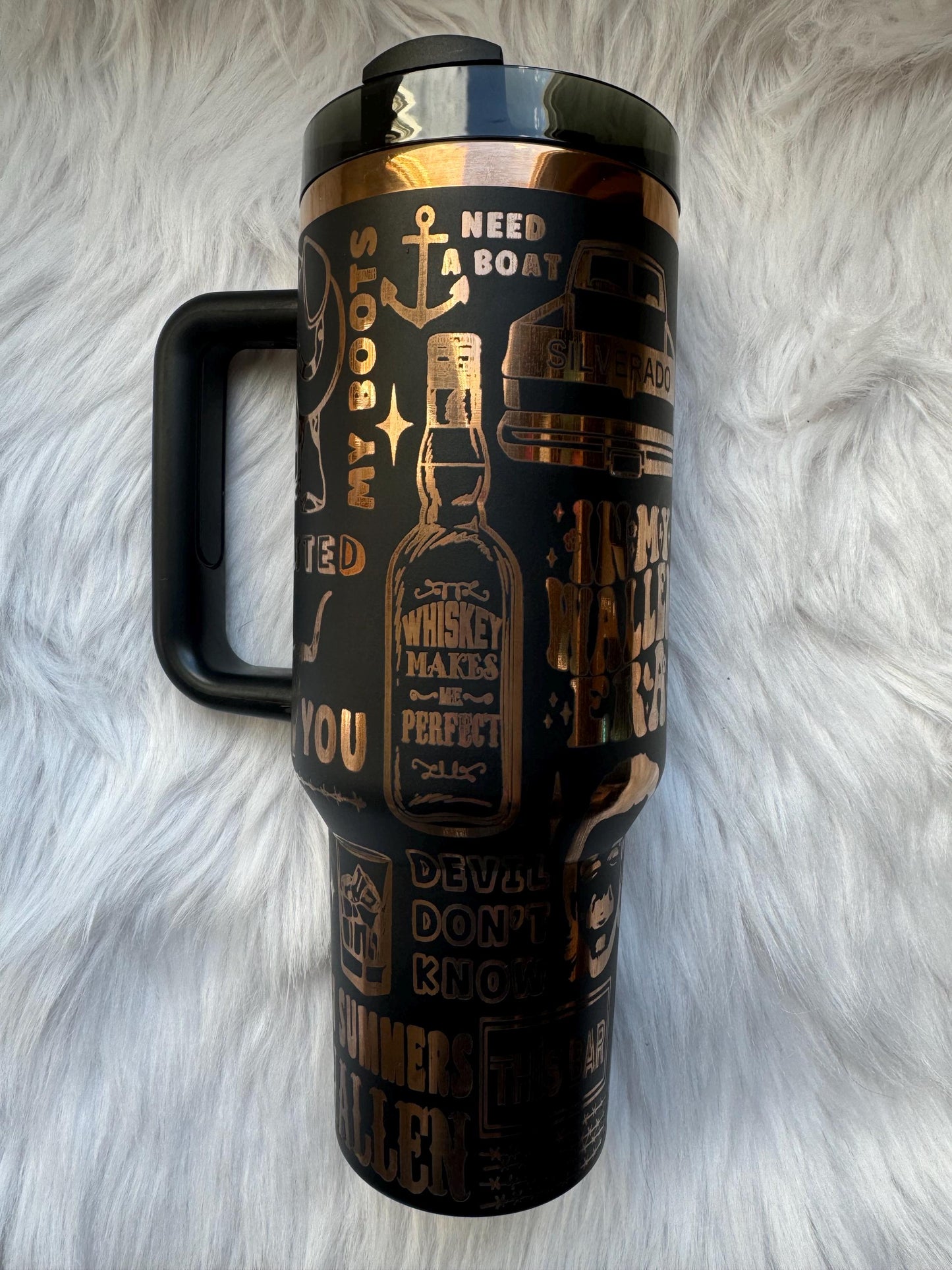 Morgan W 40 oz engraved tumbler~ Morgan W inspired Tumbler Insulated hot and cold 40 oz Tumbler ~Custom Engraved Tumbler