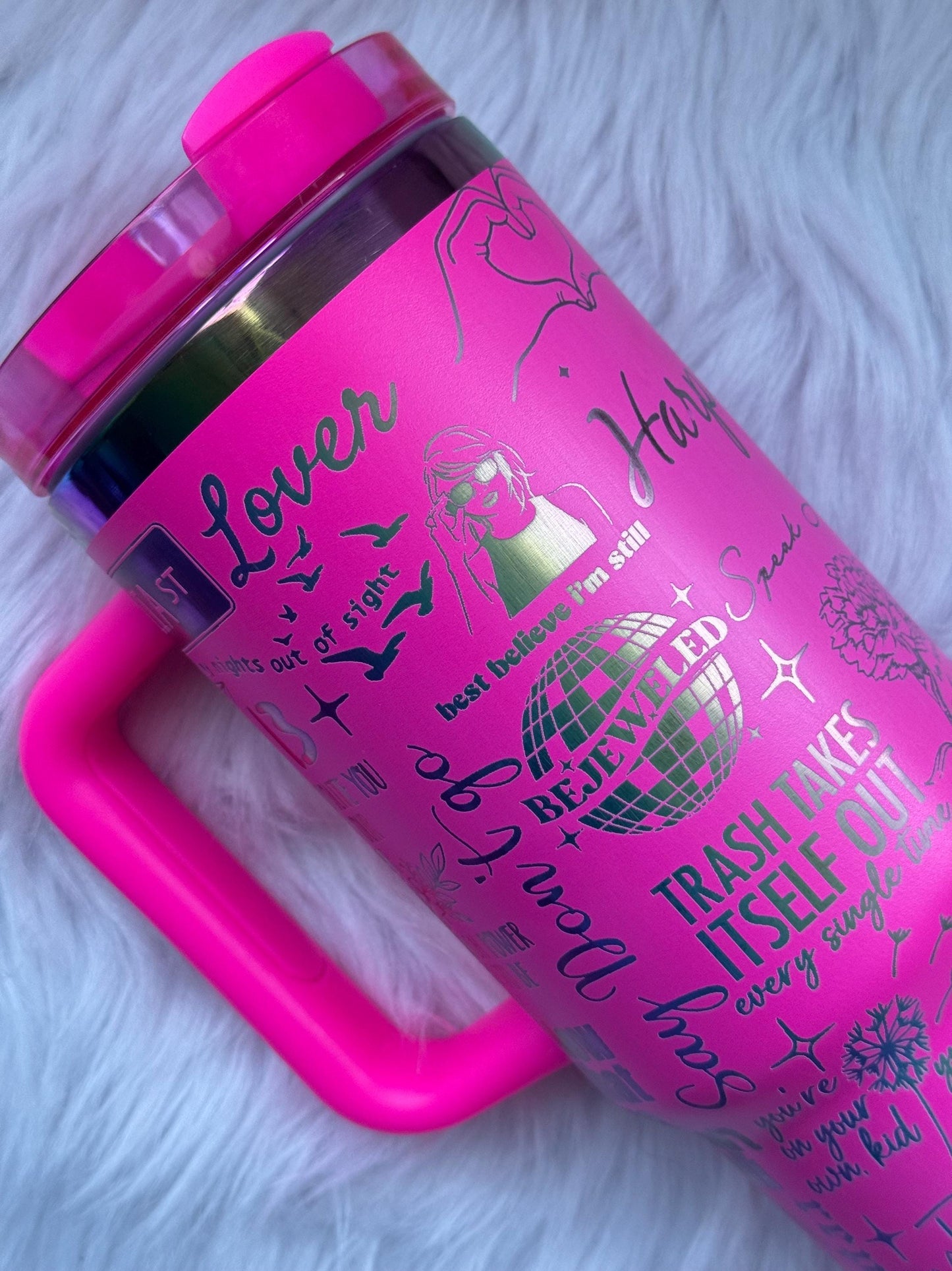 T S inspired 40 oz engraved tumbler~ Music lover gift~ Chroma tumbler dupe~ TS Swiftie Tumbler
