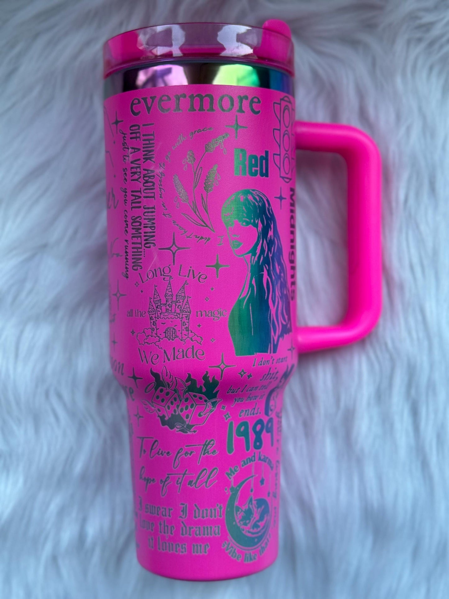 T S inspired 40 oz engraved tumbler~ Music lover gift~ Chroma tumbler dupe~ TS Swiftie Tumbler