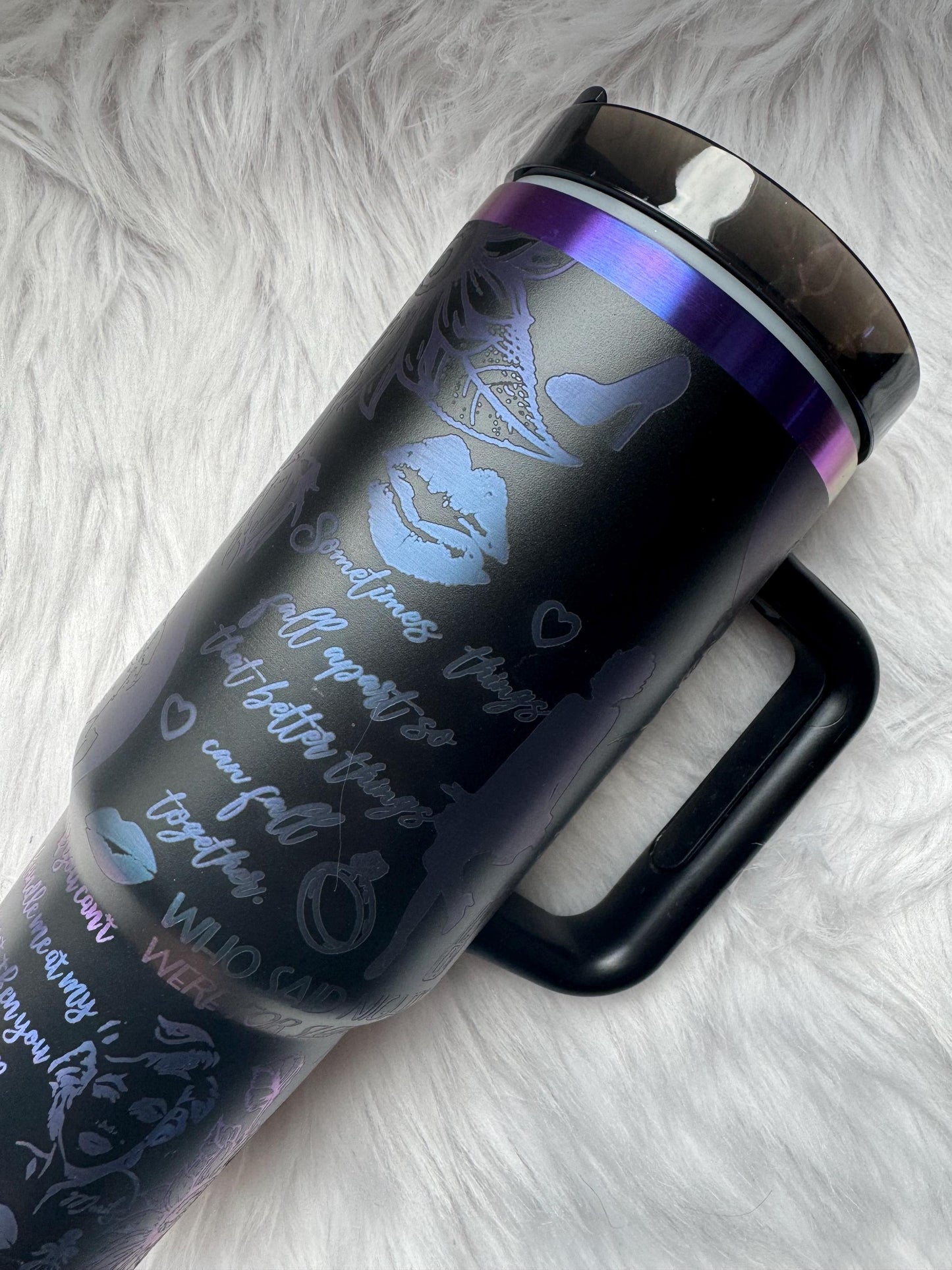 Marilyn M 40 oz engraved tumbler~ Marilyn M gift~ Insulated hot and cold 40 oz Tumbler ~Custom Engraved Tumbler~