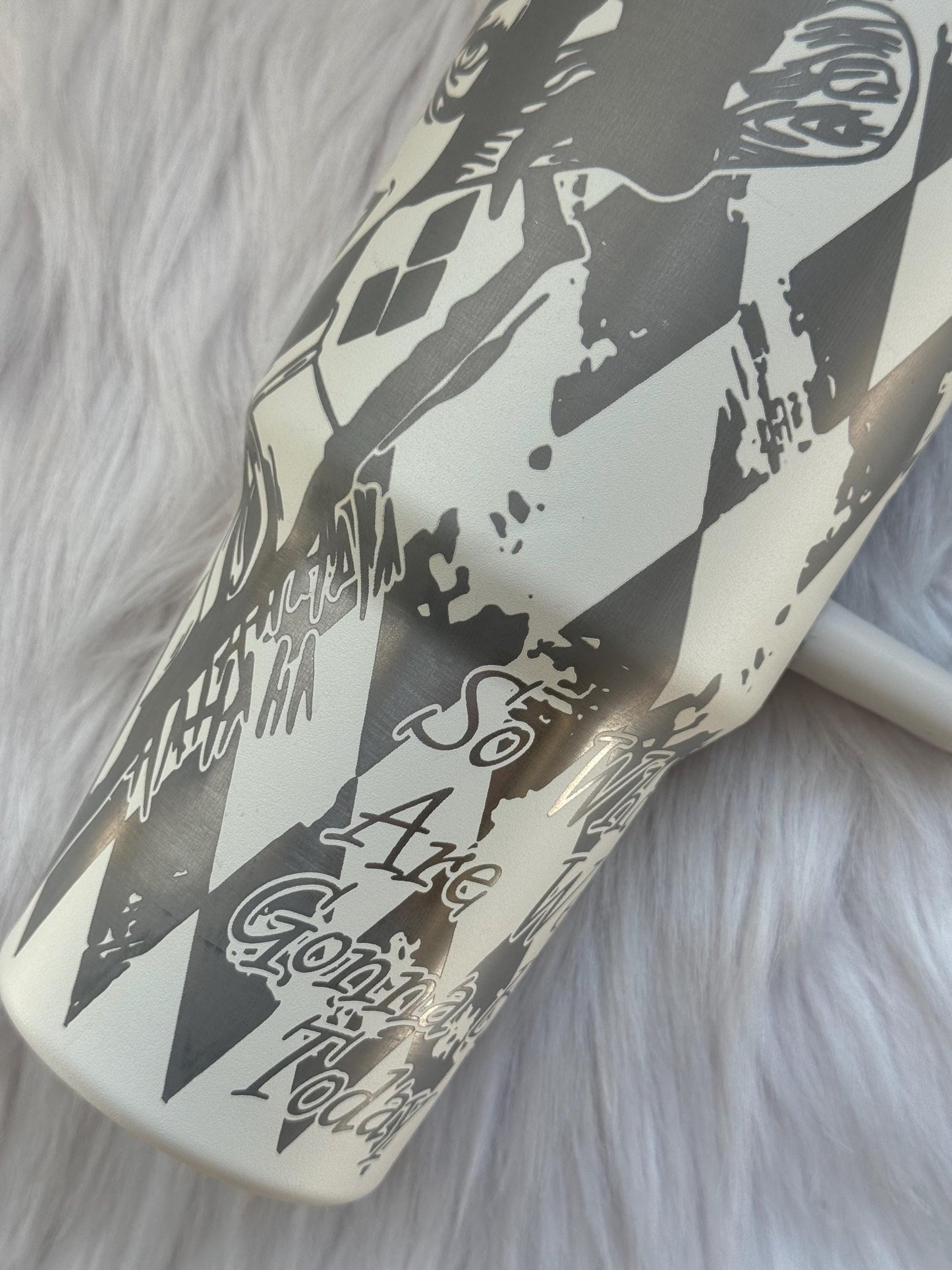 Movie Charachter 40 oz engraved tumbler~ Insulated hot and cold 40 oz Tumbler ~Custom Engraved Tumbler~