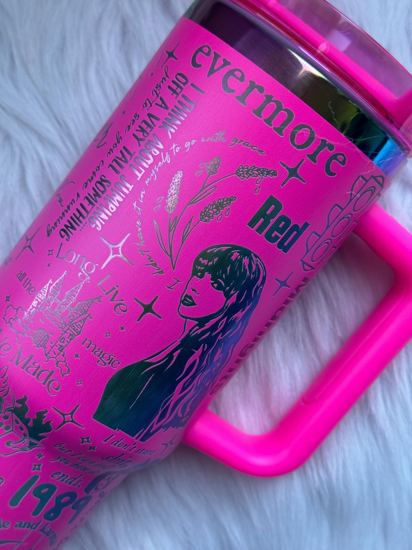 T S inspired 40 oz engraved tumbler~ Music lover gift~ Chroma tumbler dupe~ TS Swiftie Tumbler